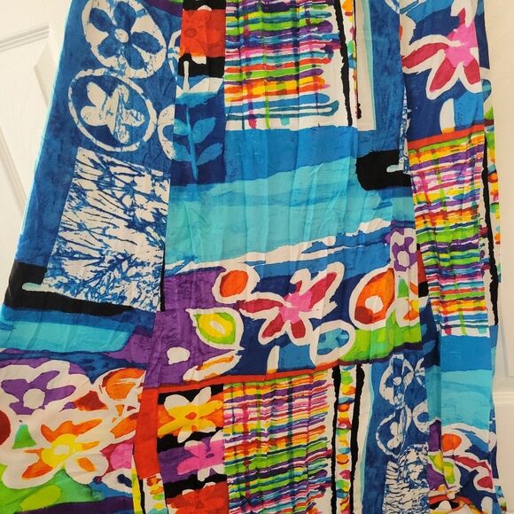 Jams World Flower Kraze Patterned Multicolored Maxi Skirt Size Small Vintage - Picture 3 of 7